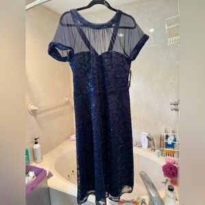 Maggy London Navy Sequin Dress